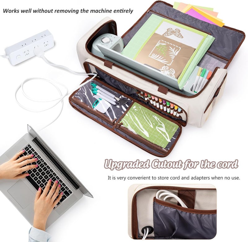 IMAGINING Carrying Case Bag for Cricut Maker 4, Maker 3, Explore 4, Explore 3, Explore Air 2, Large Opening Storage for Cricut Accessories and Suppliers - Image 3